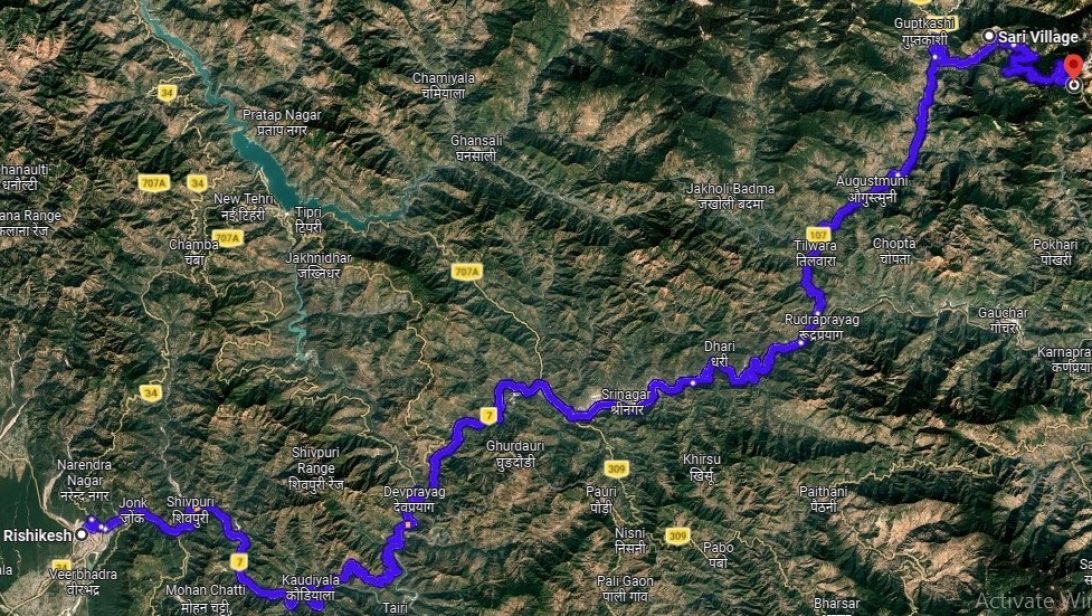 Rishikesh to Sari - Chopta